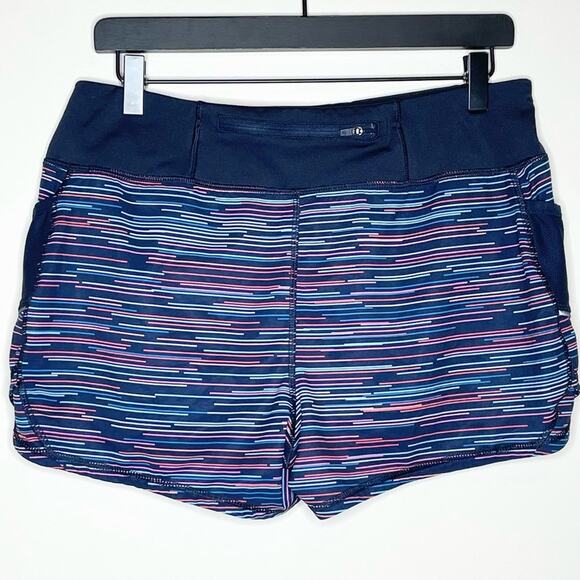 ATHLETA Ready Set Go 2 in 1 navy jigsaw lined running shorts size medium - Picture 3 of 7
